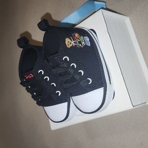 Ralph Lauren Black and White Baby Shoes